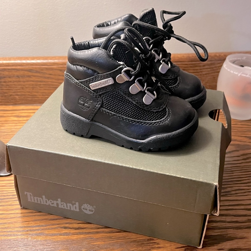 Timberland 5c black‎ smooth boots